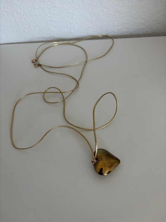Jewelry - Gold Heart Pendant Necklace - Women's Jewelry